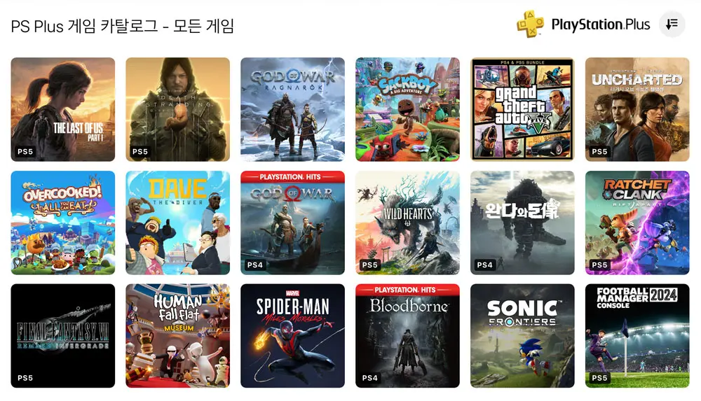 PS-Plus-스페셜-게임-카탈로그-디럭스-PS5-PS4-더-라스트오브어스-파트1-라오어-라쳇앤클랭크-언차티드-갓오브워-마블-스파이더맨